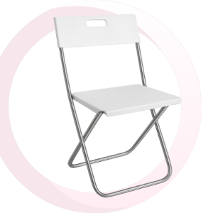 Chaise pliante blanche – Lot ou à l’unité
