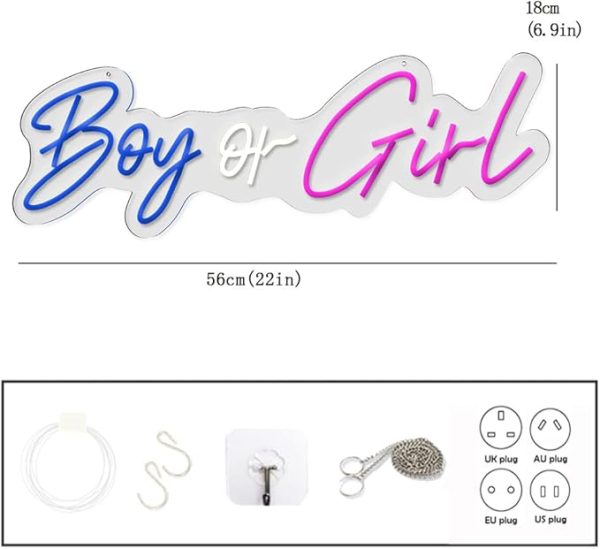 Néon LED "Boy or Girl" idéal pour Gender Reveal – Image 3