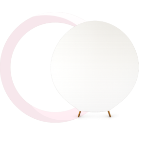 Arche Ronde avec Toile Blanche idéal pour événements