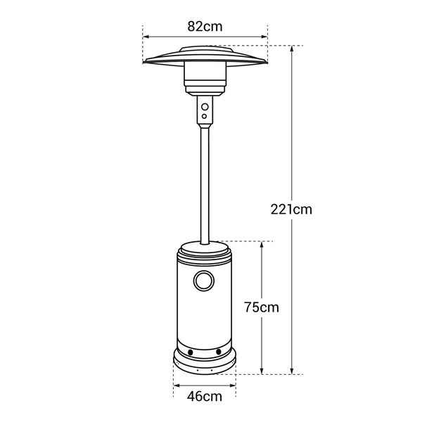 Parasol chauffant au gaz – Image 3